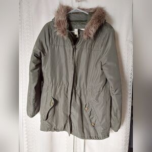 Sky and Sparrow Coats/Jackets, Women’s Army Green Puffer Jacket, Size Large
